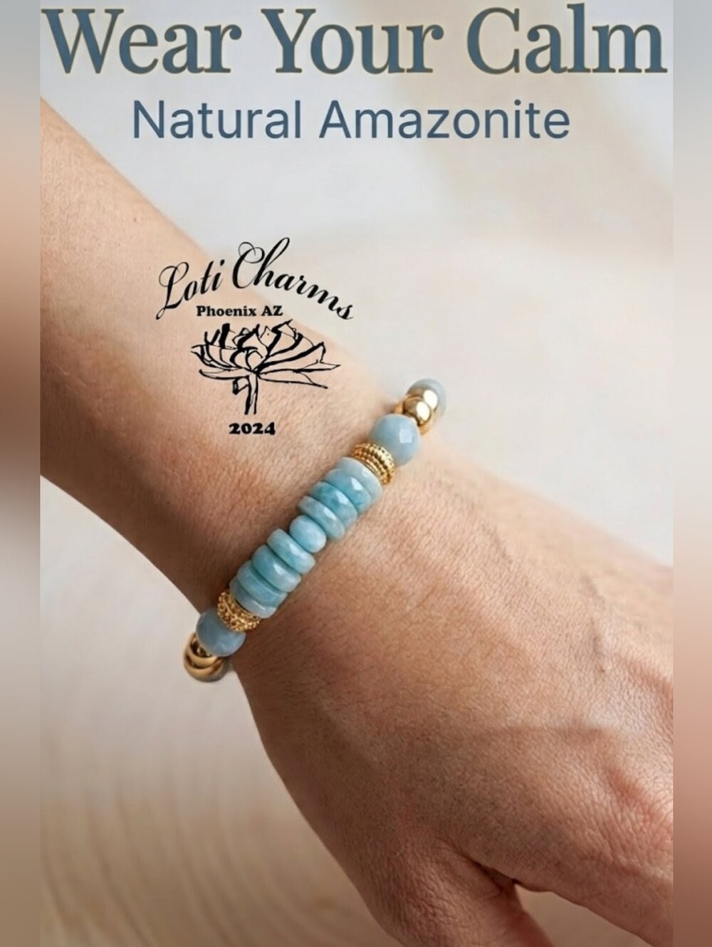 Genuine Peruvian Amazonite Bracelet W/ Beads & Chips An Artisan Handmade Design